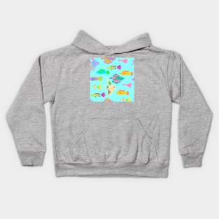 Cute Fishs Kids Cartoon Vector Pattern Seamless Kids Hoodie